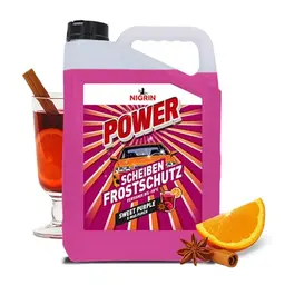 NIGRIN Power Scheibenfrostschutz Sweet Purple 5L – Wirksam bis -18°C, Anti-Freeze & Reinigungszusatz für Autoscheiben