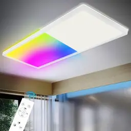 Epicflare LED Deckenlampe 20x58cm mit Fernbedienung, 21W, 4000K für Büro, Wohnzimmer, Küche und Badezimmer