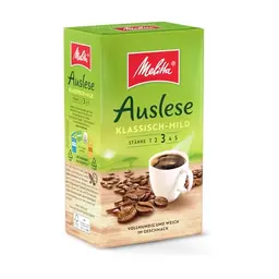 Melitta Auslese Klassisch-Mild Filterkaffee 500g, gemahlen, mittlere Röstung