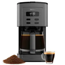 Cecotec Filterkaffeemaschine Coffee 66 Time, 12 Tassen, programmierbar, Warmhaltefunktion, Edelstahl-Design, Glaskanne, inkl. Dauerfilter