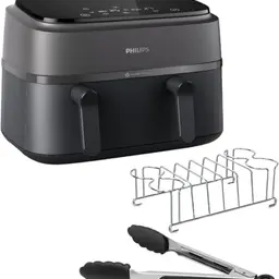Philips Dual Basket Airfryer 3000-Serie, 9L, 2 Schubladen, Heißluftfriteuse für die Familie