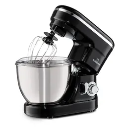 Klarstein Bella Küchenmaschine - Knetmaschine mit 3 Rühraufsätzen, 1200 W, schwarz
