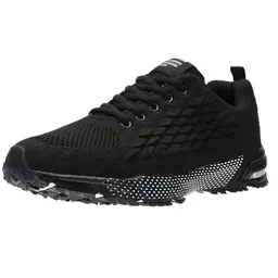 ASHION Herren Sneaker - Leichte, atmungsaktive Laufschuhe für Outdoor und Jogging, Schwarz, Größe 39 EU