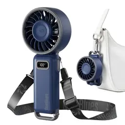 Diveblues Tragbarer Handventilator mit 100 Stufen und starkem Luftstrom, 180° Faltbar, ideal für Hand, Hals und Tisch, aufladbar für Sommer und Outdoor