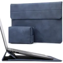 HYZUO 13-14 Zoll Laptop Hülle mit Standfunktion für MacBook Pro/Air und Surface Laptop - Navy Blau