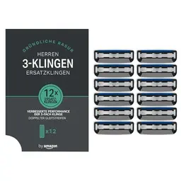 3-fach-Klingen für Herrenrasierer (12 Stück) von Amazon
