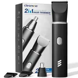 Intimrasierer 2-in-1 für Männer, wiederaufladbar, wasserdicht, inklusive Nasenhaartrimmer und Kämme, ideal für Körper, Gesicht und Achseln