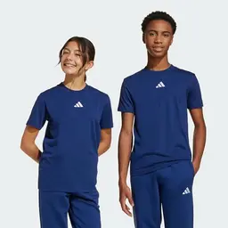 Adidas Kids Essentials T-Shirt, Dark Blue/White, 7-8 Years