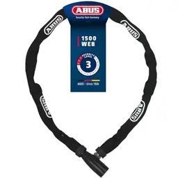ABUS Kettenschloss 1500 Web – 110 cm – Schwarz
