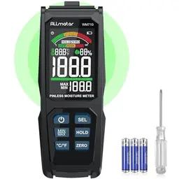 ALLmeter Holzfeuchtemessgerät mit LCD-Display und akustischem Alarm für Wände und Holz