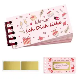 LOYEBOHU Valentinstag Geschenke - Rubbellose für Partner, Ich Liebe Dich, Jahrestag Geschenk für Männer & Frauen