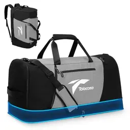 Tolaccea Erweiterbare Reisetasche 54-72L Weekender mit Schuhfach und Nassfach für Herren und Damen