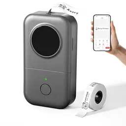 Phomemo D30 Bluetooth Etikettendrucker - Tragbares Mini Beschriftungsgerät für Zuhause, Büro und Schule - Grau