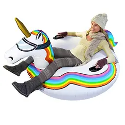 GoFloats Winter Snow Tube - Einhorn Schlitten & Rodel