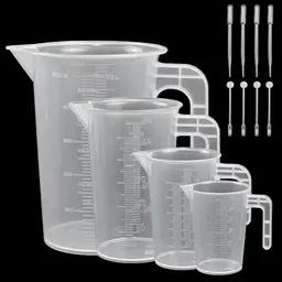 ADERTOS Messbecher 500ml - Transparent mit Griff und Skala für Küche und Labor