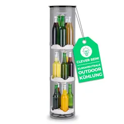 EASYmaxx Flaschenkühler Outdoor – Bierkühler für Garten, Terrasse und Camping, bis 15 Flaschen