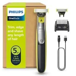 PHILIPS OneBlade 360 Face - Elektrorasierer & Trimmer mit 5-in-1-Trimmaufsatz für Nass- & Trockenrasur