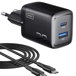 INIU 30W USB C Ladegerät, Reise Schnellladegerät mit USB C Kabel für iPhone 17, iPad, Samsung, Pixel und MacBook
