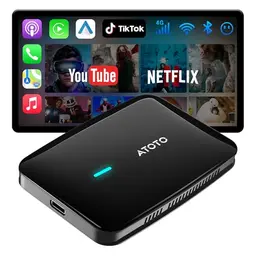 ATOTODIRECT Wireless CarPlay & Android Auto Adapter mit Dual WLAN & Bluetooth - für Netflix/YouTube