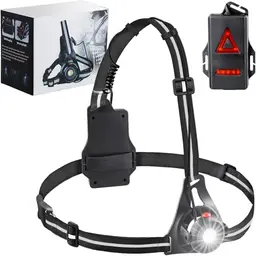 ALFFREUDE Wiederaufladbare Lauflicht USB - Verstellbar, Wasserdicht, 3 Lichtmodi für Joggen, Radfahren und Camping
