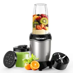 TECKNET Smoothie Maker, 600W Mini Mixer mit 500ml Becher, BPA-frei für Shake und Smoothie