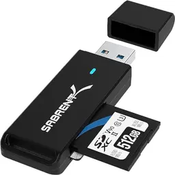 SABRENT Micro SD Kartenleser USB 3.2, 5Gbps High Speed, für PC und mehr (CR-T2MS)