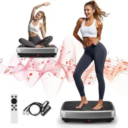 MOSUNY Vibrationsplatte, 2025 mit Doppelmotoren für Abnehmen, Ganzkörpertraining & Muskelaufbau, 450 lbs Kapazität