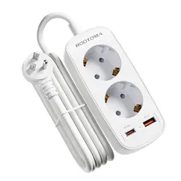 USA Reiseadapter mit USB Schnellladung, 2-Fach Steckdose für USA, Kanada, Mexiko und Thailand