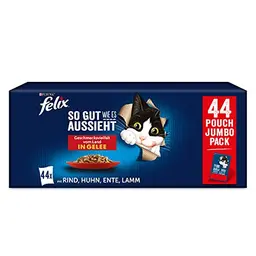 FELIX Katzennassfutter Geschmacksvielfalt in Gelee 44x85g
