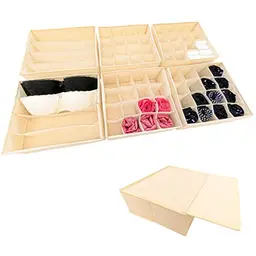SIMPLE JOY® PAX100 Organizer für Ikea Kleiderschrank, 6er Set, Beige