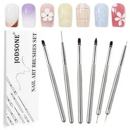 JODSONE 6-teiliges Nagelkunstpinsel-Set für DIY-Maniküre