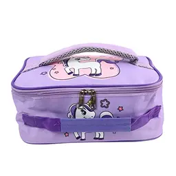 Bugucat Isolierte Lunchtasche für Kinder, Faltbare Kühlbox für Picknick und Schule, Einhorn Design, 27x19x11CM