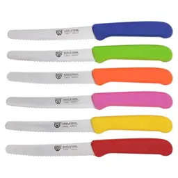 GRÄWE Tafelmesser 6er Set - Brötchenmesser & Frühstücksmesser, 21 cm, bunt