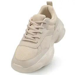 Damen Turnschuhe Lace-Up Bequem für Sport und Freizeit - Offwhite