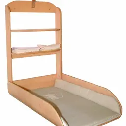 roba Wandwickeltisch natur - Klappbares Wickelregal aus gebogenem Holz mit Bärenmotiv, 1 Stück (1er Pack)