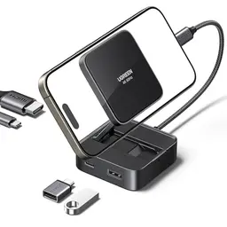 UGREEN Magnetische Dockingstation mit 4K HDMI, 100W PD Schnellladung - kompatibel mit iPhone 16/15, iPad Pro und mehr