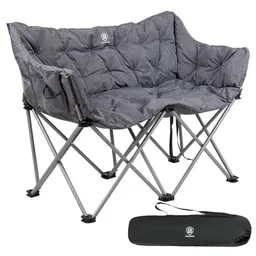EVER ADVANCED Klappstuhl für 2 Personen - Dick gepolstertes Campingsofa, XXL Faltsofa für Garten und Outdoor