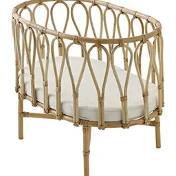 VERTBAUDET Puppenbett aus Rattan, beige