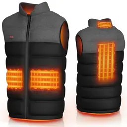 DJROLL Beheizbare Weste für Damen und Herren mit 3 Heizmodi - Ideal für Outdoor Aktivitäten