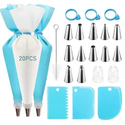 CVOZO Spritzbeutel Set für Torten - Wiederverwendbare Silikon Backzubehör für perfekte Dekoration