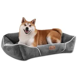 YITAHOME Hundebett für kleine bis mittelgroße Hunde, 64x53cm, rutschfeste Unterseite, grau