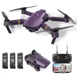Drohne mit Kamera für Anfänger - RC Quadcopter mit Altitude Hold und 3D Flip - Geschenke für Kinder (Lila)