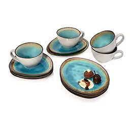 Sänger Kaffeeservice Capri, 12-teiliges Set für 4 Personen, Kaffeetassen und Untersetzer, PREMIUM COLLECTION