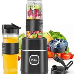 Mixer und Smoothie Maker, 500W Mini Standmixer mit 2 BPA-freien Flaschen, tragbarer Edelstahl Blender, leise und leicht zu reinigen