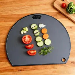 Vninkul TPU Schneidebrett 36x30cm - Flexibles Küchenbrett für Fleisch, Brot und Obst (Schwarz)