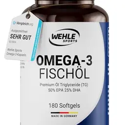 Hochdosierte Omega 3 Kapseln - 2000mg Fischöl pro Tagesdosis - Nachhaltiger Fischfang