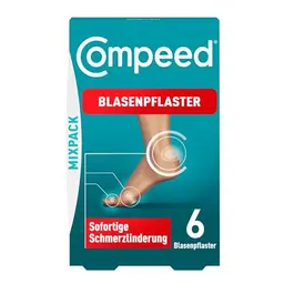 Compeed Blasenpflaster Mixpack - Hydrokolloid-Pflaster gegen Blasen an Fersen und Zehen, 6 Stück