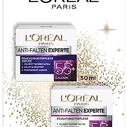 L'Oréal Paris Feuchtigkeitspflegeset, Anti-Aging Tages- & Nachtcreme, 2 x 50 ml