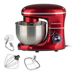 GOURMETmaxx Küchenmaschine 5L Edelstahl mit Knet- und Rührfunktion, inkl. Rühraufsatz und Knethaken