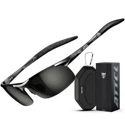 ATTCL Herren Sonnenbrille Polarisiert - UV Schutz, Leicht, Verspiegelt, Ideal fürs Autofahren, Angeln und Golf, Schwarz Grau